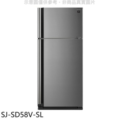SHARP夏普 夏普【SJ-SD58V-SL】583公升雙門冰箱回函贈(全聯禮券100元)