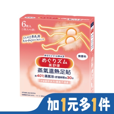 美舒律 美舒律 蒸氣溫熱足貼 暖足貼 純淨無香 6片裝