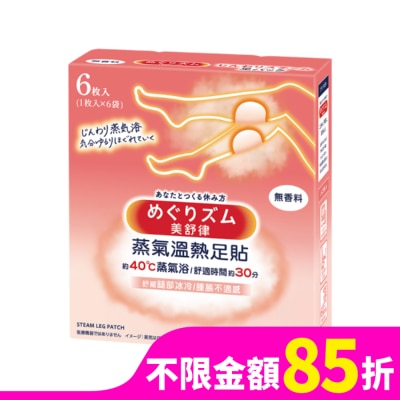 美舒律 美舒律 蒸氣溫熱足貼 暖足貼 純淨無香 6片裝