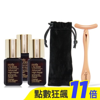 ESTEE LAUDER 雅詩蘭黛 ESTEE LAUDER 雅詩蘭黛 特潤超導全方位修護露(7ml)X3+T型臉部推推棒
