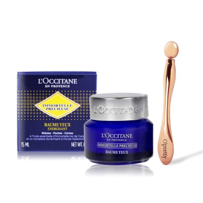 L’OCCITANE 歐舒丹 蠟菊精華眼霜(15ml)-新版 贈歐沛媞 眼部按摩棒