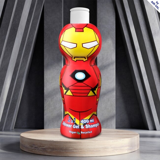 MARVEL 鋼鐵人2合1沐浴洗髮精 400ml(萌Q收藏版)