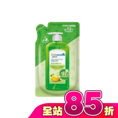 Orita歐芮坦 - 歐芮坦碗盤洗潔精洗碗精補充包(清新檸檬) 800ml