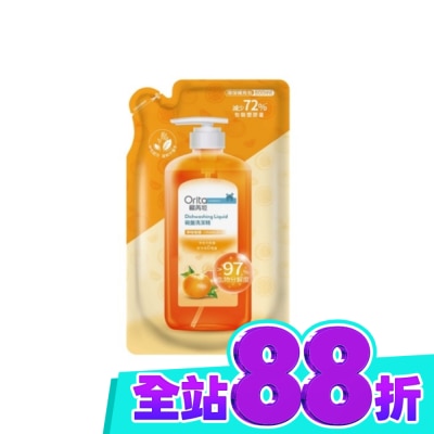 Orita歐芮坦 歐芮坦碗盤洗潔精洗碗精補充包(淨味柑橘) 800ml image