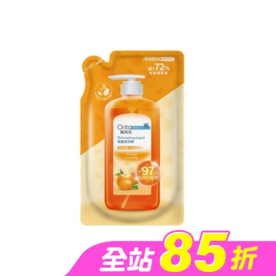 Orita歐芮坦 - 歐芮坦碗盤洗潔精洗碗精補充包(淨味柑橘) 800ml