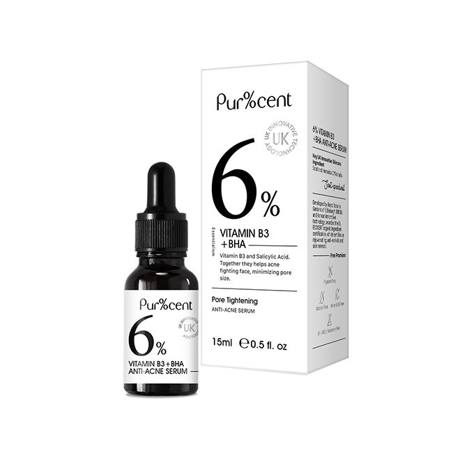 PUR%CENT璞珥森 6%維他命B3+水楊酸淨痘精華15ml