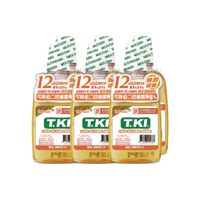 【T.KI】蜂膠漱口水350mlX6入組(超值組)-箱購