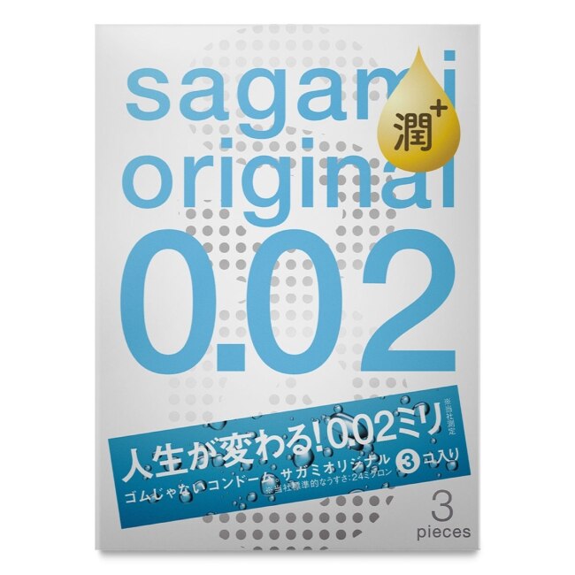 SAGAMI, 相模元祖0.02 極潤裝PU 保險套3 入| 屈臣氏Watsons