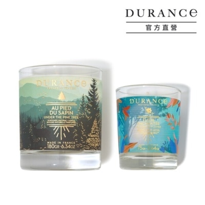 DURANCE 朵昂思 香氛蠟燭1+1限定版[冷松林間180g+戀戀情深75g]