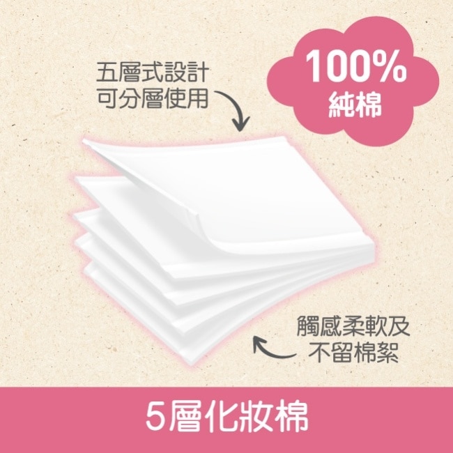 屈臣氏五層化妝棉80片 image