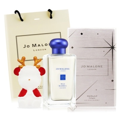 JOMALONE Jo Malone 聖誕限量藍風鈴香水100ml附禮盒提袋+聖誕麋鹿擴香石-航版