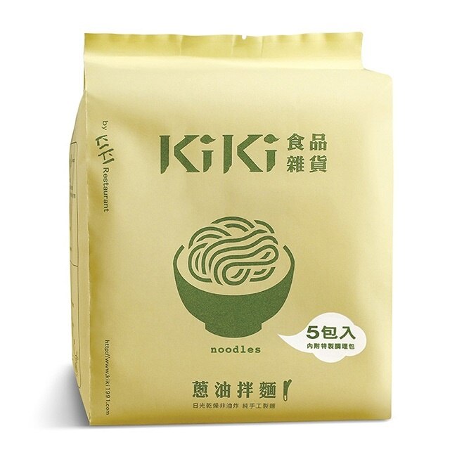 【KiKi食品雜貨】舒淇最愛KiKi蔥油拌麵 5包x10袋/箱 五辛素-箱購