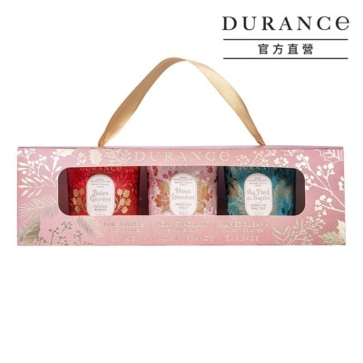 DURANCE DURANCE朵昂思 香氛蠟燭三入組(75gX3)冰霜野莓/金色冬青/冷松林間