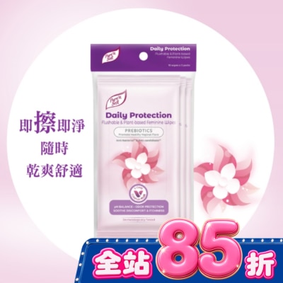 Pure n soft Pure’n Soft日常護理私密潔膚巾10片3包入 image
