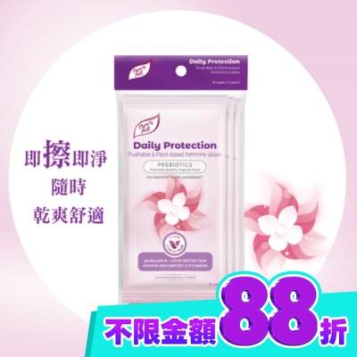 Pure n soft Pure’n Soft日常護理私密潔膚巾10片3包入 image