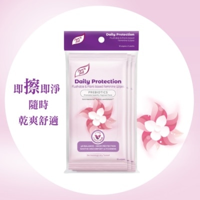 PURENSOFT Pure’n Soft日常護理私密潔膚巾10片3包入