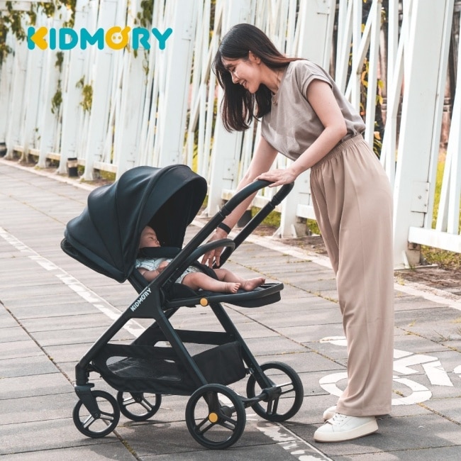 【KIDMORY】雷萌車 _自動秒收雙向推車-尊爵黑
