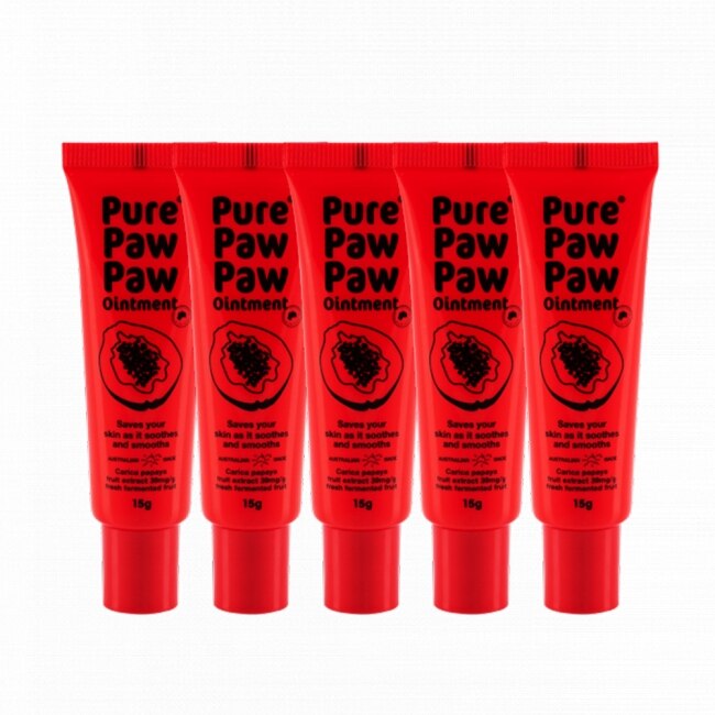 Pure Paw Paw (5入組)澳洲神奇萬用木瓜霜 15g (紅)(代理商正貨)-贈隨機品牌針管香x1