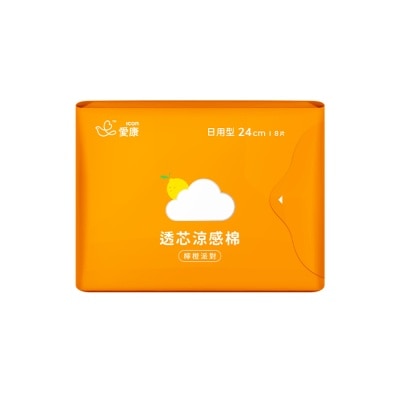 ICON - 愛康透芯涼感棉 日用型24cm 8片(檸橙派對)