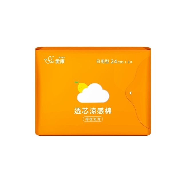 愛康透芯涼感棉 日用型24cm 8片(檸橙派對) image