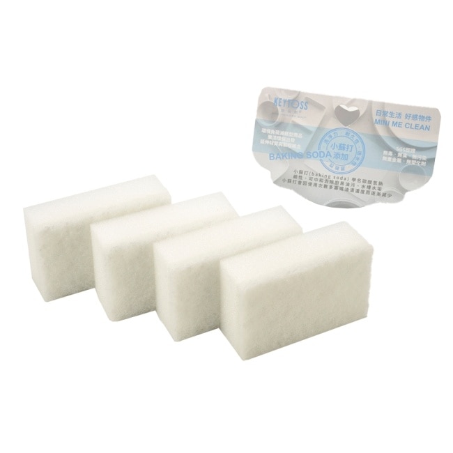 BK7889  Baking soda-雙效海棉菜瓜布(4入)
