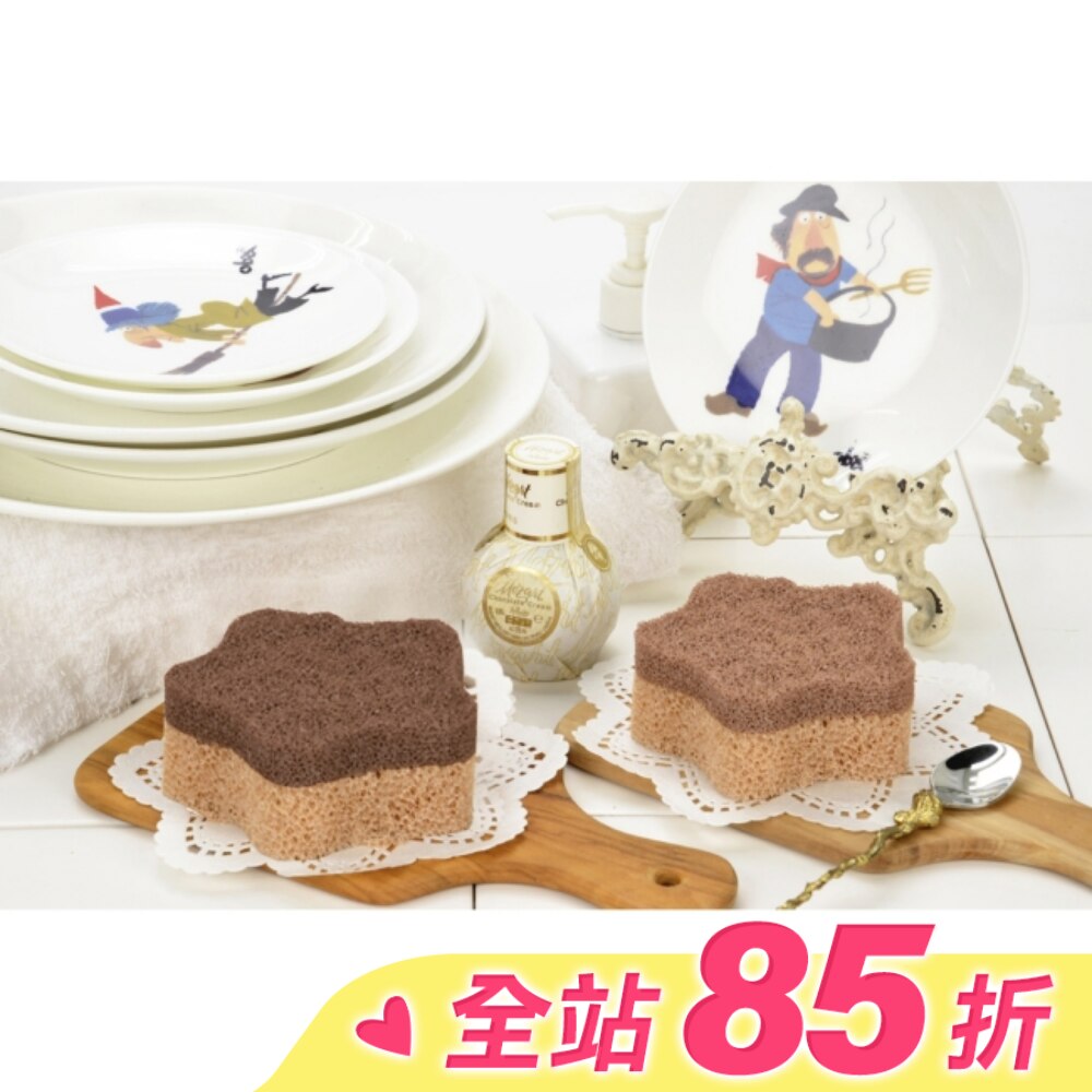 CK777-3 烘焙幸福生活-耐用.洗淨力雙效清潔海綿/星