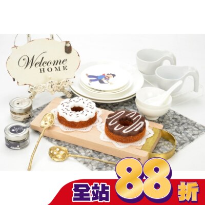 KEYTOSS CK777-6 烘焙幸福生活-耐用.洗淨力雙效清潔海綿/甜甜圈