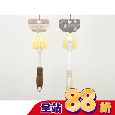 KEYTOSS - CK8855 彈力纖維-浴室清潔刷(刮刀.隙縫凹槽設計)