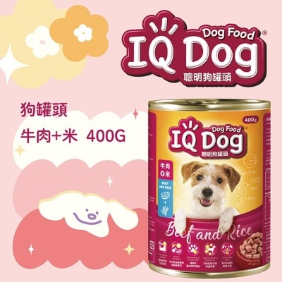 IQ Dog IQ Dog聰明狗罐頭 牛肉+米口味 400g