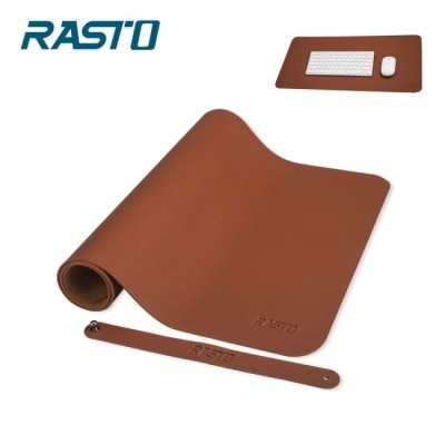 E-BOOKS RASTO RMP1 北歐皮革加大款萬用辦公桌面滑鼠墊-棕