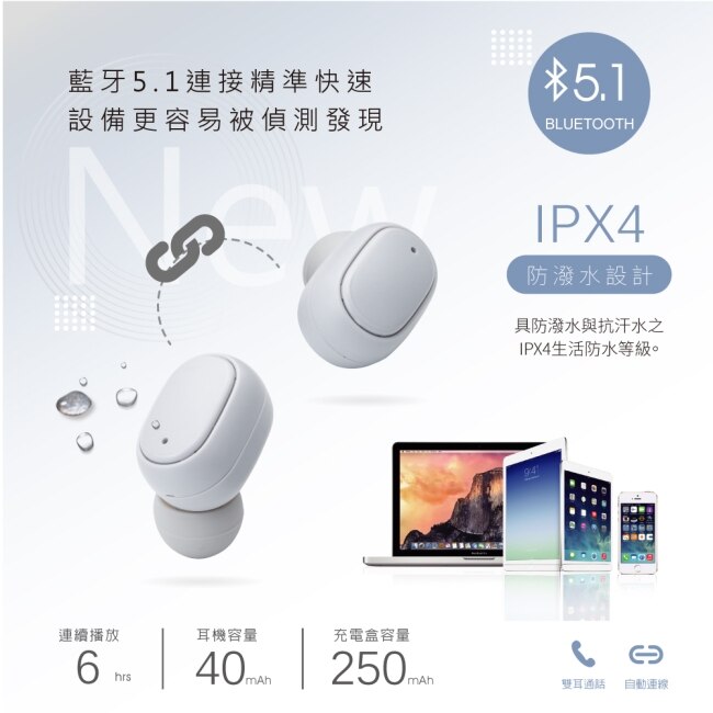 RASTO RS30 美學電量顯示真無線藍牙5.1耳機
