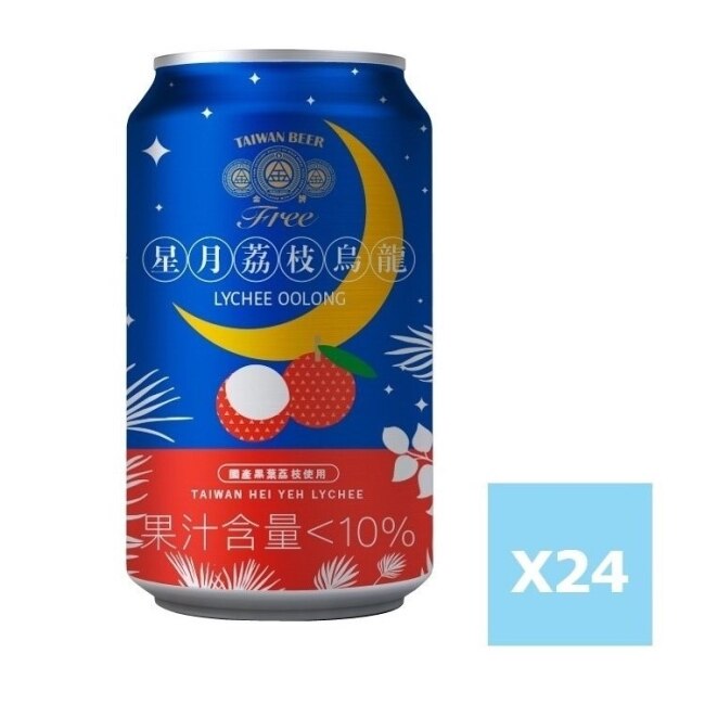 金牌FREE啤酒風味飲料(6入*4組)-星月荔枝烏龍-箱購-箱購
