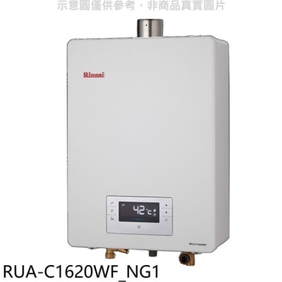 RINNAI 林內【RUA-C1620WF_NG1】16公升強制排氣熱水器天然氣(全省安裝)(王品牛排餐券1705元)