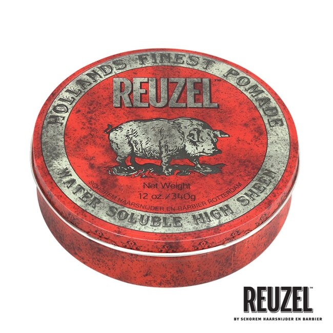 REUZEL 紅豬中強水性髮油 340g