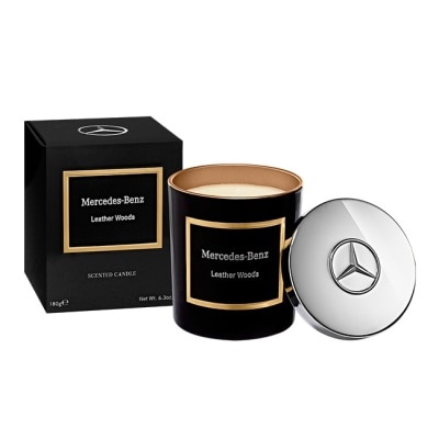 MERCEDES BENZ Mercedes-Benz 木質與皮革 頂級居家香氛工藝蠟燭 180g