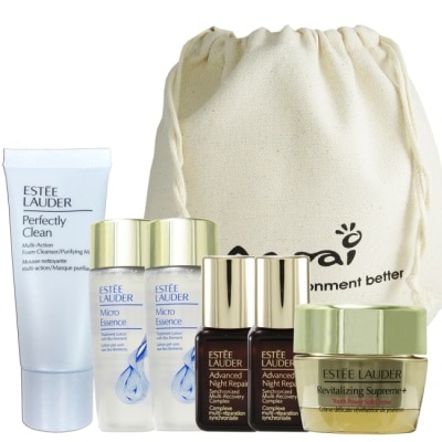 ESTEE LAUDER 雅詩蘭黛 雅詩蘭黛旅行組(潔面30ml+原生30mlx2+特潤7mlx2+膠原15ml+袋)