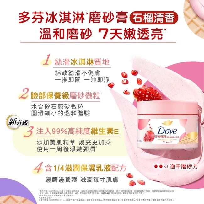 多芬去角質身體磨砂膏 石榴籽與乳木果 298G