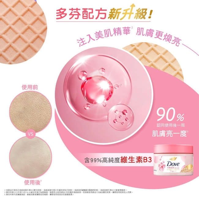 多芬去角質身體磨砂膏 櫻花甜香 298G image