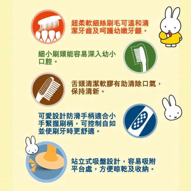 屈臣氏超軟毛兒童牙刷2入(Miffy)