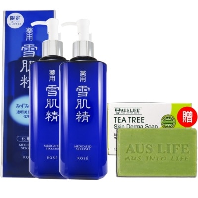 KOSE 高絲 KOSE 高絲雪肌精化妝水500mlx2(贈茶樹美肌皂/薰衣草健康皂100gx1)