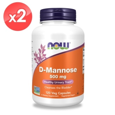 NOW 【NOW】D-甘露糖膠囊2瓶組(120顆x2瓶)