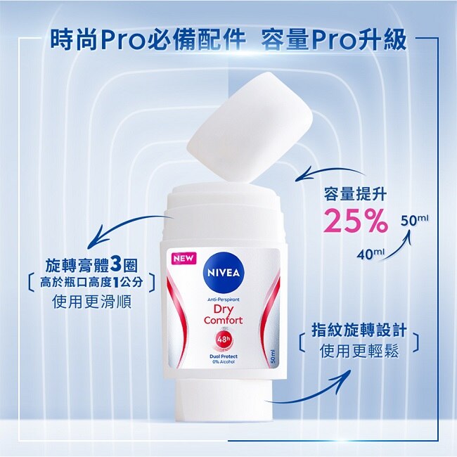 妮維雅止汗爽身乳膏Pro升級版-乾適活力50ml