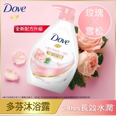 Dove 多芬 多芬玫瑰水嫩沐浴露  900G( 2023)