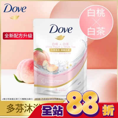 Dove 多芬 多芬桃悅水透沐浴露 補充包  580G( 2023)