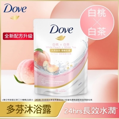 Dove 多芬 多芬桃悅水透沐浴露 補充包  580G( 2023)