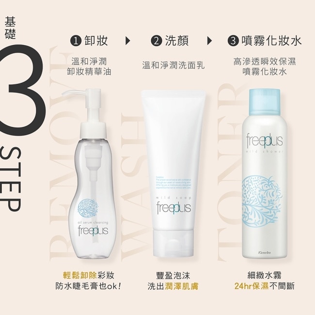 freeplus 溫和淨潤洗面乳 (100g)