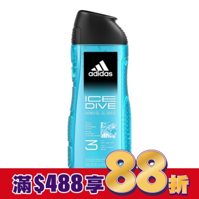 愛迪達 adidas 愛迪達男性三合一潔顏洗髮沐浴露(超越沁涼) 400ml