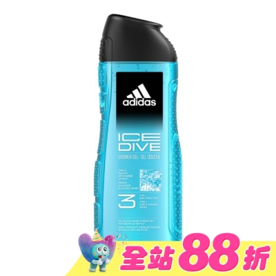 愛迪達 adidas - 愛迪達男性三合一潔顏洗髮沐浴露(超越沁涼) 400ml