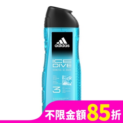 愛迪達 adidas 愛迪達男性三合一潔顏洗髮沐浴露(超越沁涼) 400ml