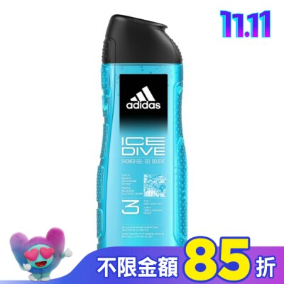 愛迪達 adidas 愛迪達男性三合一潔顏洗髮沐浴露(超越沁涼) 400ml